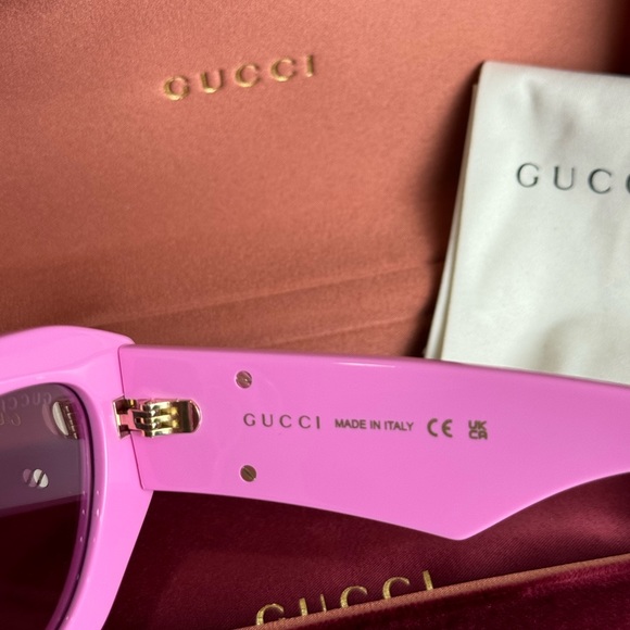 NEW GUCCI GG1421S 004 PINK WOMEN SUNGLASSES GUCCI - Picture 10 of 12